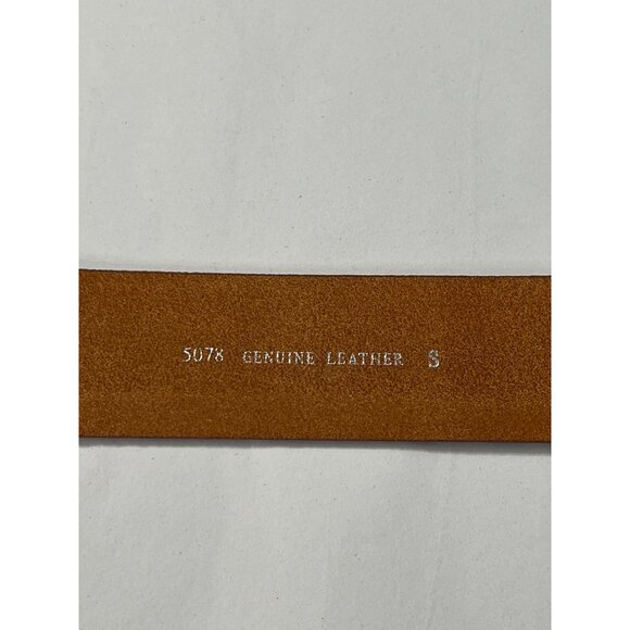 Cow print Leather Belt With Metal Buckle Size S - Picture 5 of 8